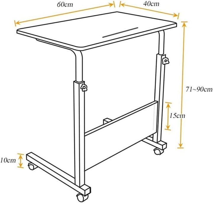 sogesfurniture höhenverstellbar Laptoptisch Computertisch mit Tablet Steckplatz, 60 * 40cm PC Tisch