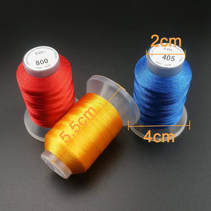 New brothreads 63 Brother Farben Polyester Maschinen Stickgarn - 550yds (500 Meter) für Stickereimas