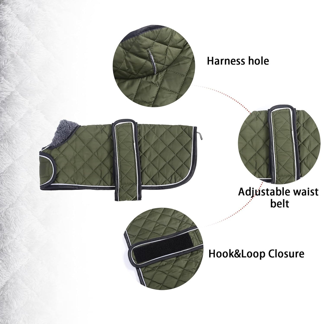 Geyecete - Warmer wintermantel für dackel Hunde,Hunde Winterjacken mit plüschfutter,Outdoor jacken m