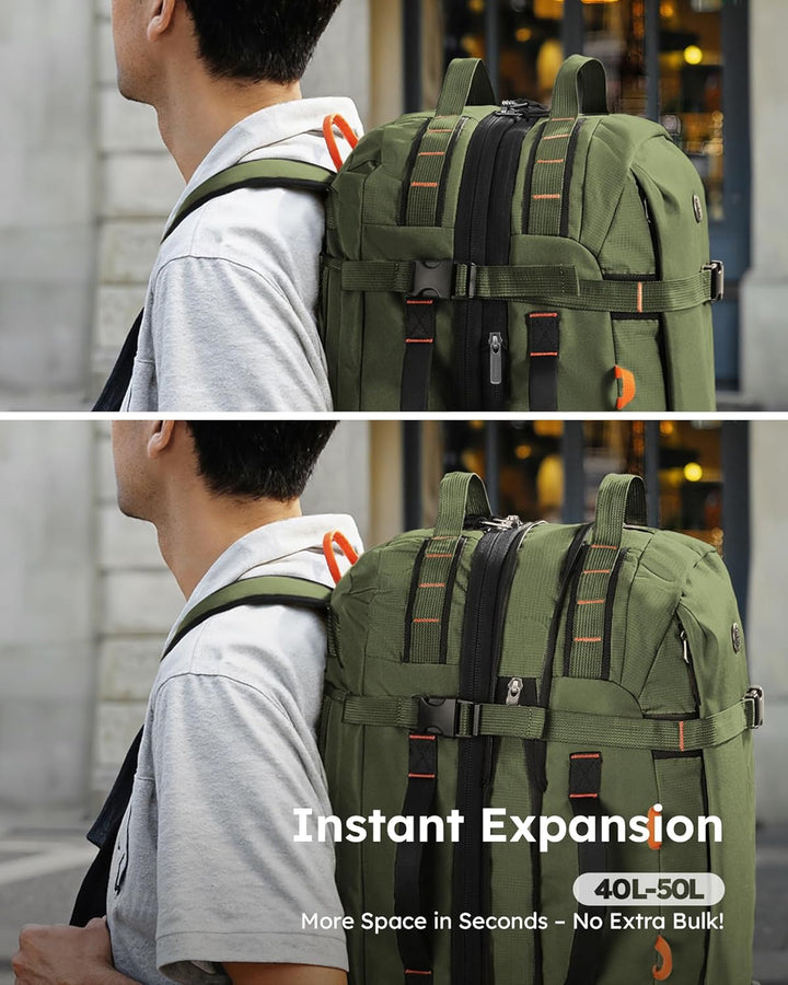 Tolaccea Reiserucksack, Handgepäck Rucksack Flugzeug, TSA-Freundlicher Laptop Rucksack 15,6 Zoll, Er