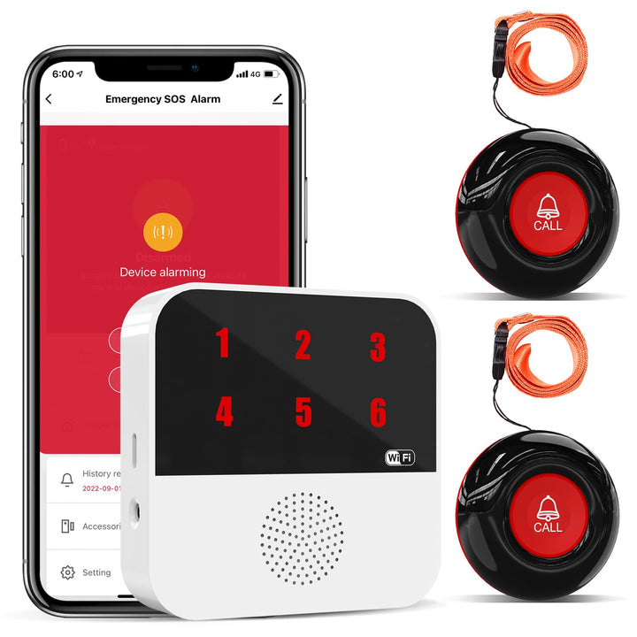 ChunHee Notrufknopf für Senioren Senioren Notruf Tuya WiFi Smart Notrufklingel Alert System für älte