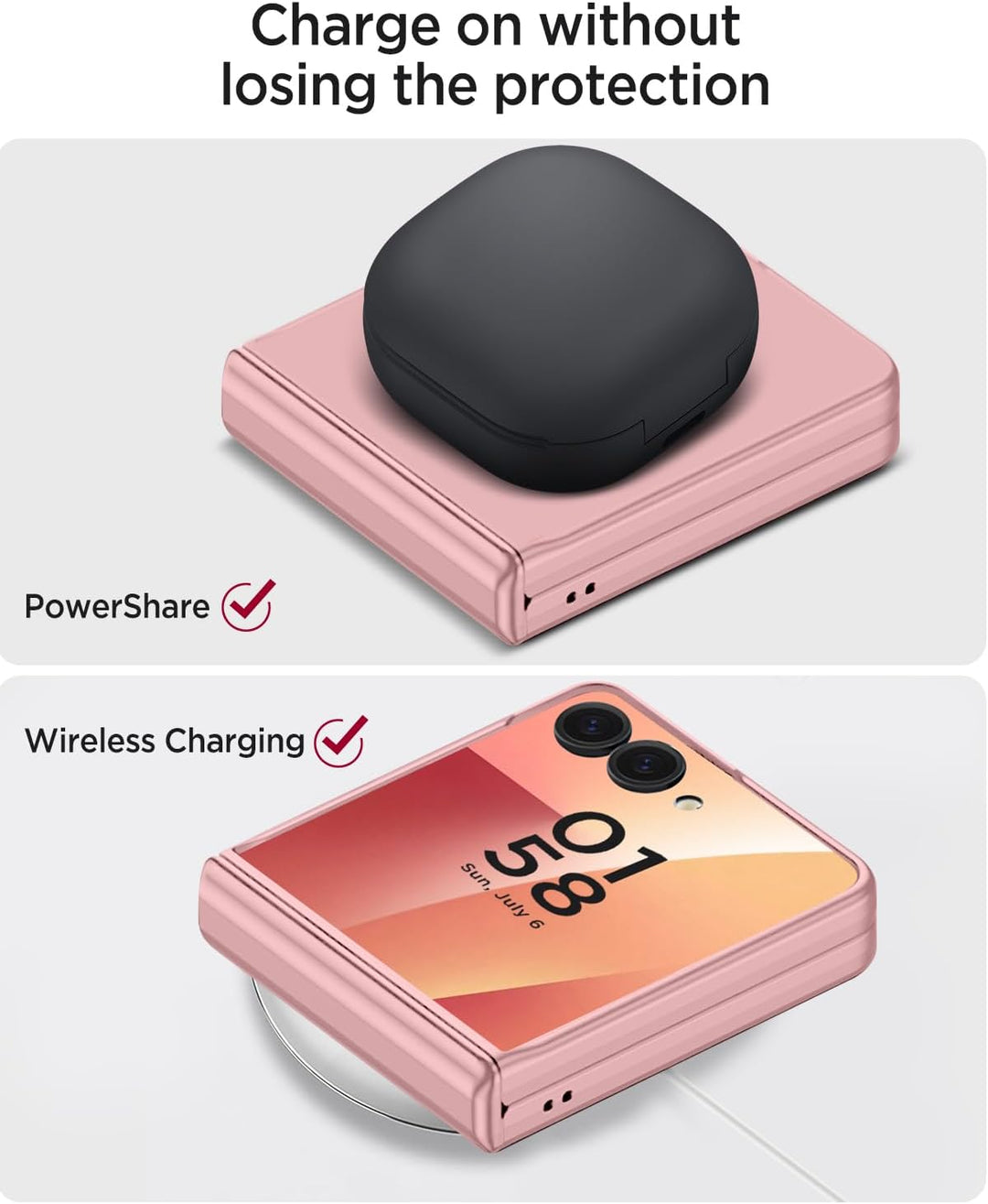 Miimall Kompatibel mit Samsung Galaxy Z Flip 7 Hülle mit Scharnierschutz Magnetischer [Externer Bild