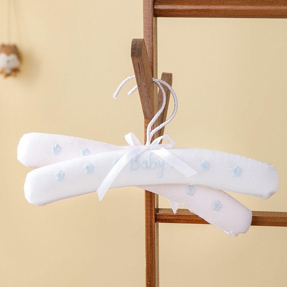 3 Stück Gepolsterte Baby-kleiderbügel, Kinder-kleiderbügel, Schwamm-kleiderbügel, Einfacher Natürlic