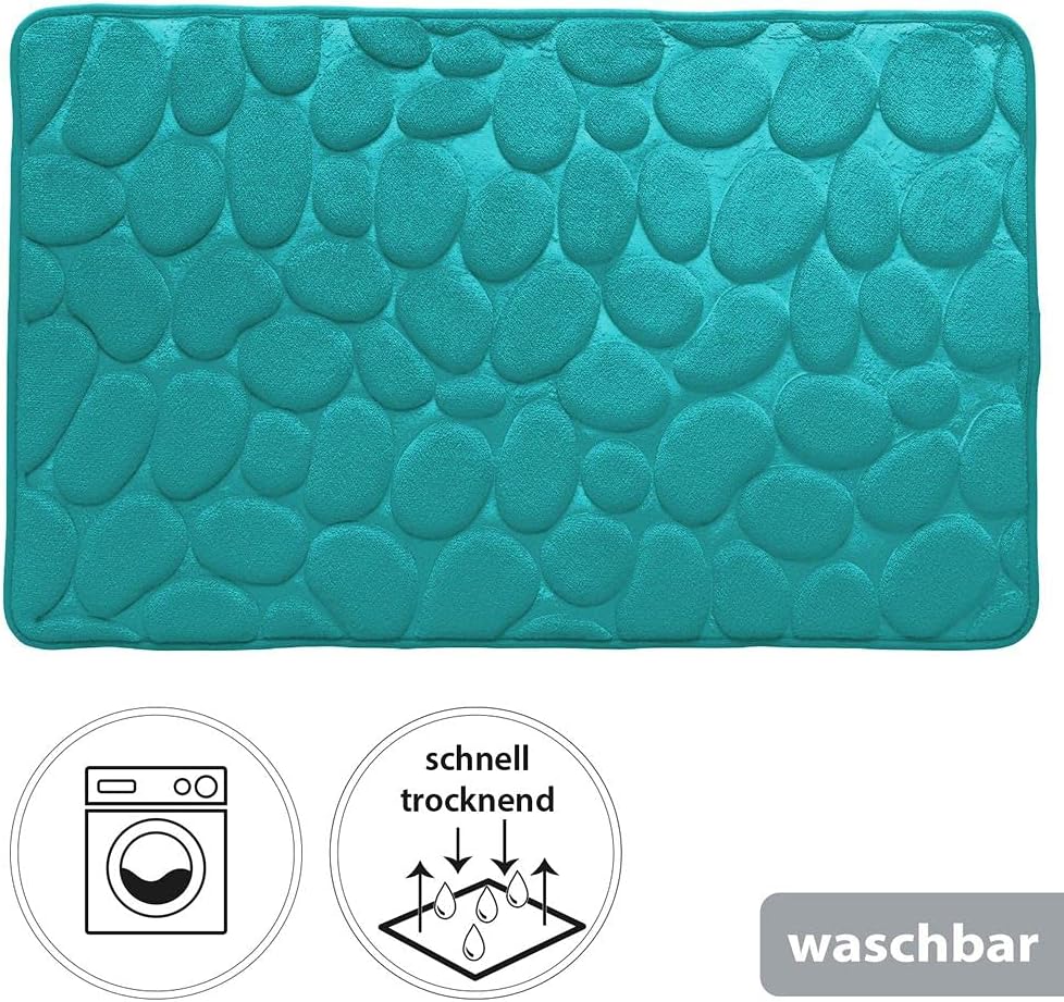 PANA Memoryschaum Badematte in versch. Farben • Badteppich aus weichen Mikrofasern - rutschfest & wa