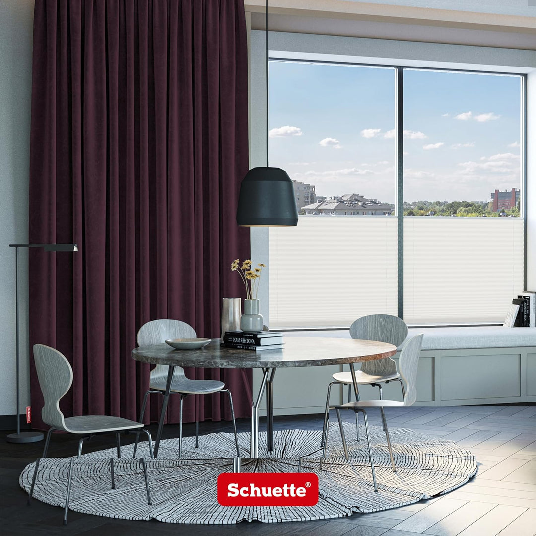 Schuette® Verdunkelungs-Vorhang Gardine mit Ösen ● Millenium Velvet: Plum (Violett) ● 135x210cm Brei