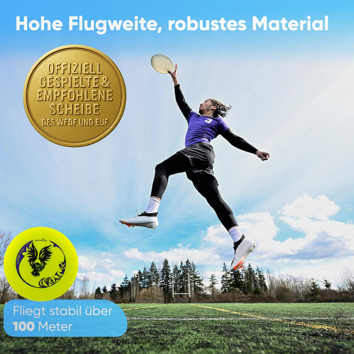 eurodisc 175g 4.1 Organic Ultimate Wettkampfscheibe - Sportfrisbee aus Bio-Kunststoff mit Wettkampfh