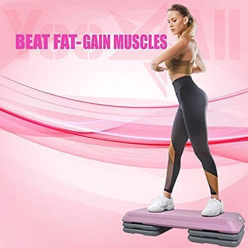 Yes4All Aerobic Stepper, Stepbench Aerobic-Fitness Steppbrett, Übung Workout Schritt Plattform mit 4