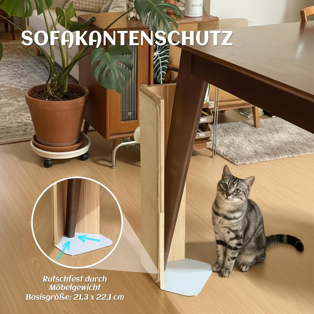 PETKARAY Katzenkratzbrett für unter Möbeln, 60 cm Sisal Kratzbrett für Sofa-Ecke, Katzen Kratzbaum,