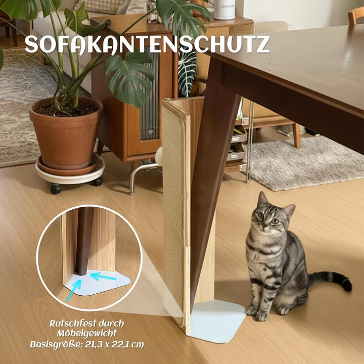 PETKARAY Katzenkratzbrett für unter Möbeln, 60 cm Sisal Kratzbrett für Sofa-Ecke, Katzen Kratzbaum,