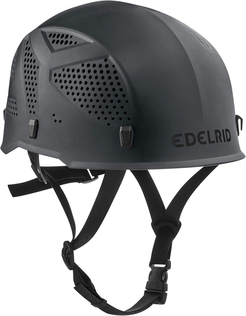 EDELRID Ultralight III Kletterhelm Klettersteighelm Bergsporthelm Schwarz, Schwarz