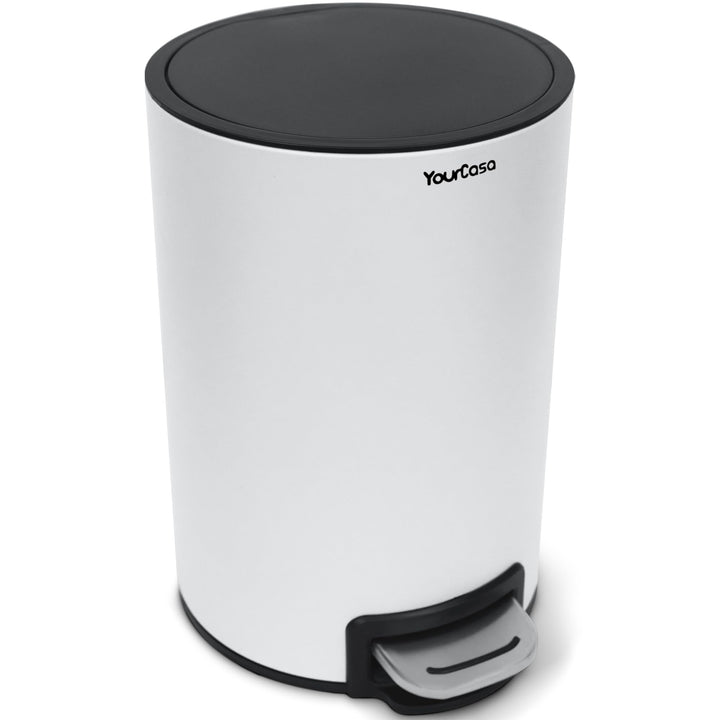 YourCasa Mülleimer Bad [5L] aus Edelstahl für Badezimmer [Softclose] - Badmülleimer Klein - Kosmetik