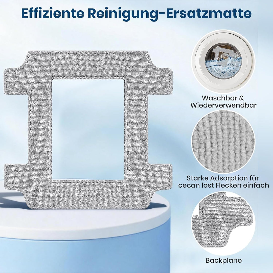 10 Stück Reinigungstuch für ECOVACS WINBOT W2S, W2S Omni Fensterputzroboter Zubehör, Waschbare Mikro
