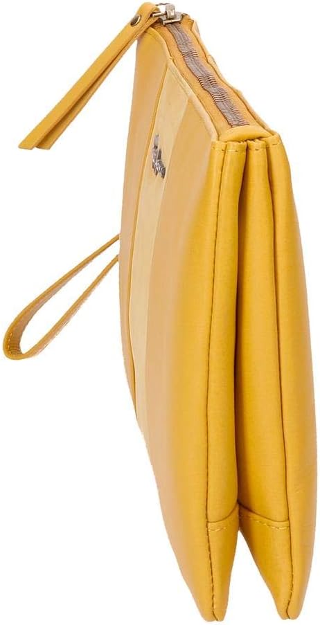 Pepe Jeans Double Brieftasche Handtasche Gelb 27x17x2 cms Leder, Handtasche Gelb