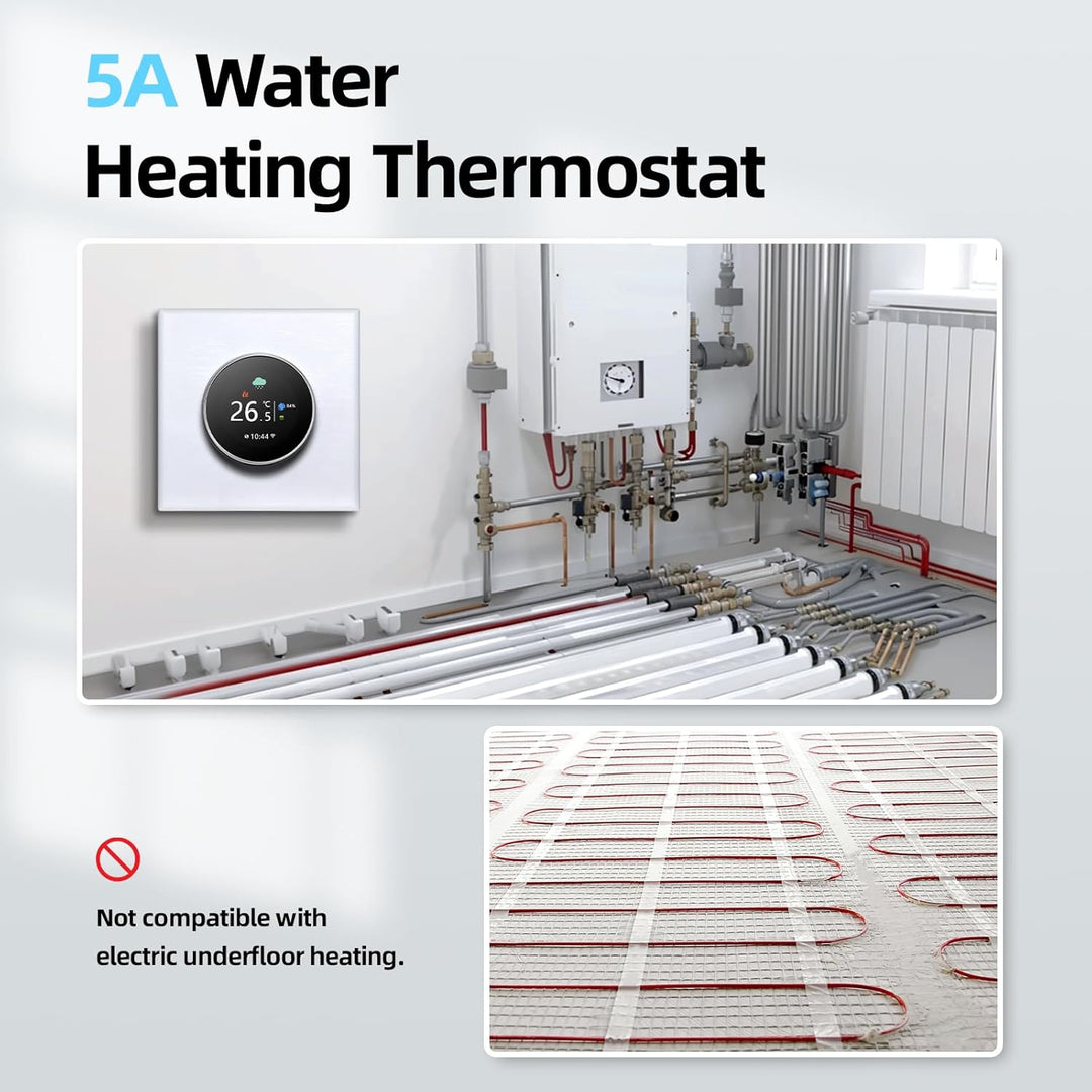 MVAVA Thermostat für Wasser Fussbodenheizung, Smart WLAN Thermostat kompatibel mit Alexa und Google