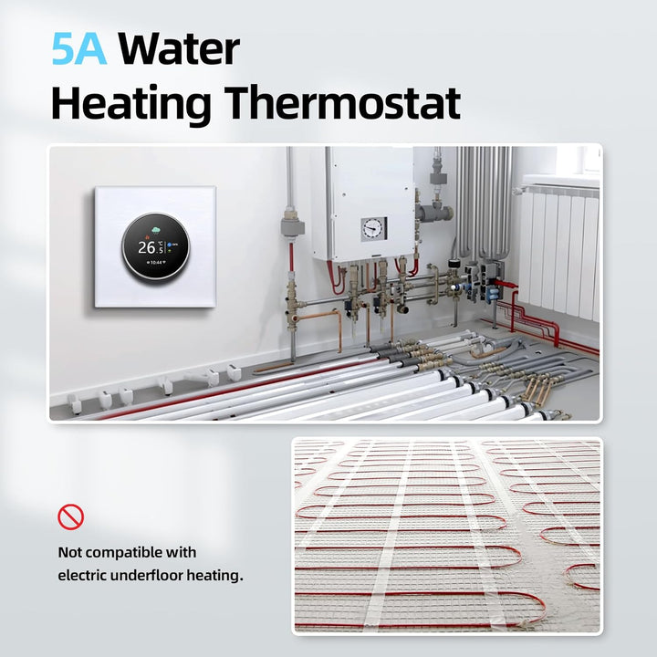MVAVA Thermostat für Wasser Fussbodenheizung, Smart WLAN Thermostat kompatibel mit Alexa und Google