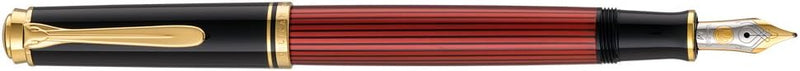 Pelikan Premium M600 Füllfederhalter, Feder B Plume schwarz/rot schwarz / rot, schwarz / rot