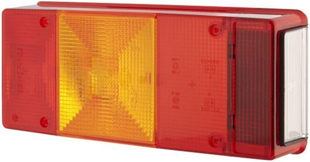HELLA Rückleuchte - Glühlampe - 12V - Anbau - ECE - Lichtscheibenfarbe: rot - Stecker: Flachstecker