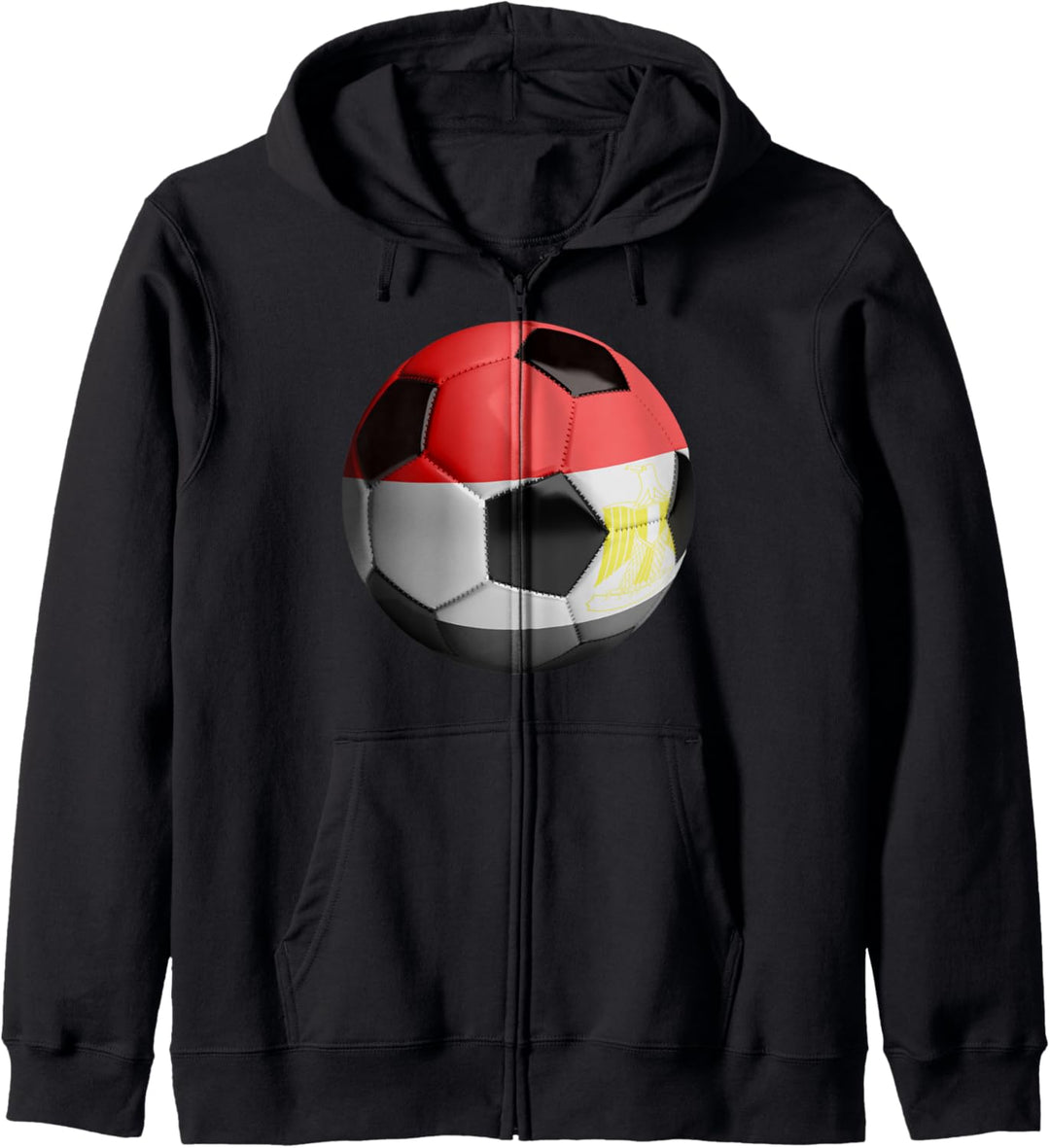 Ägypten Flagge Fussball Kapuzenjacke