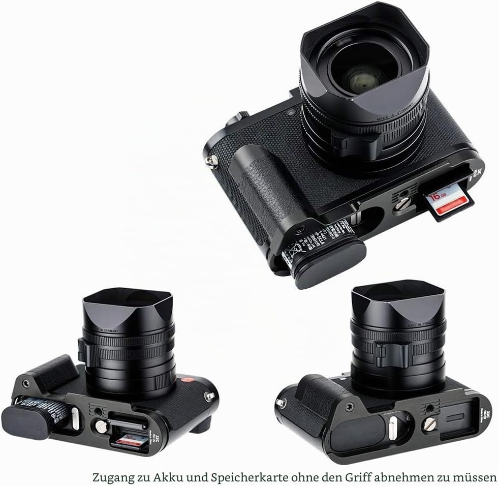 Handgriff Kameragriff für Leica Q2 | Verbessertes Handling | Arca Swiss schnellwechselplatte kompati