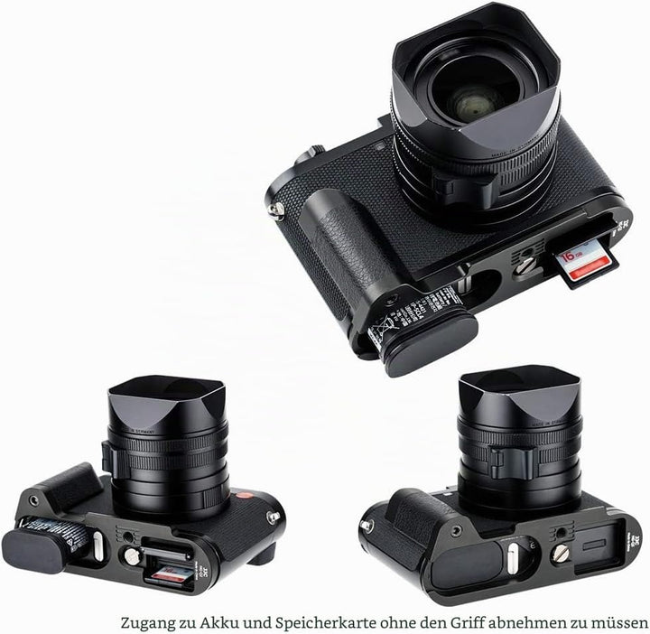 Handgriff Kameragriff für Leica Q2 | Verbessertes Handling | Arca Swiss schnellwechselplatte kompati