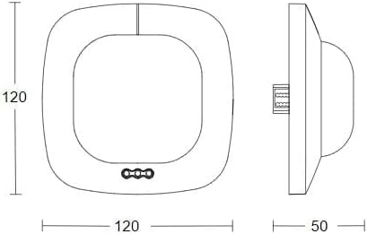 Steinel Päsenzmelder IR Quattro HD KNX weiss, PIR Unterputz-Bewegungsmelder, 4-Sensor-System, 64 m²