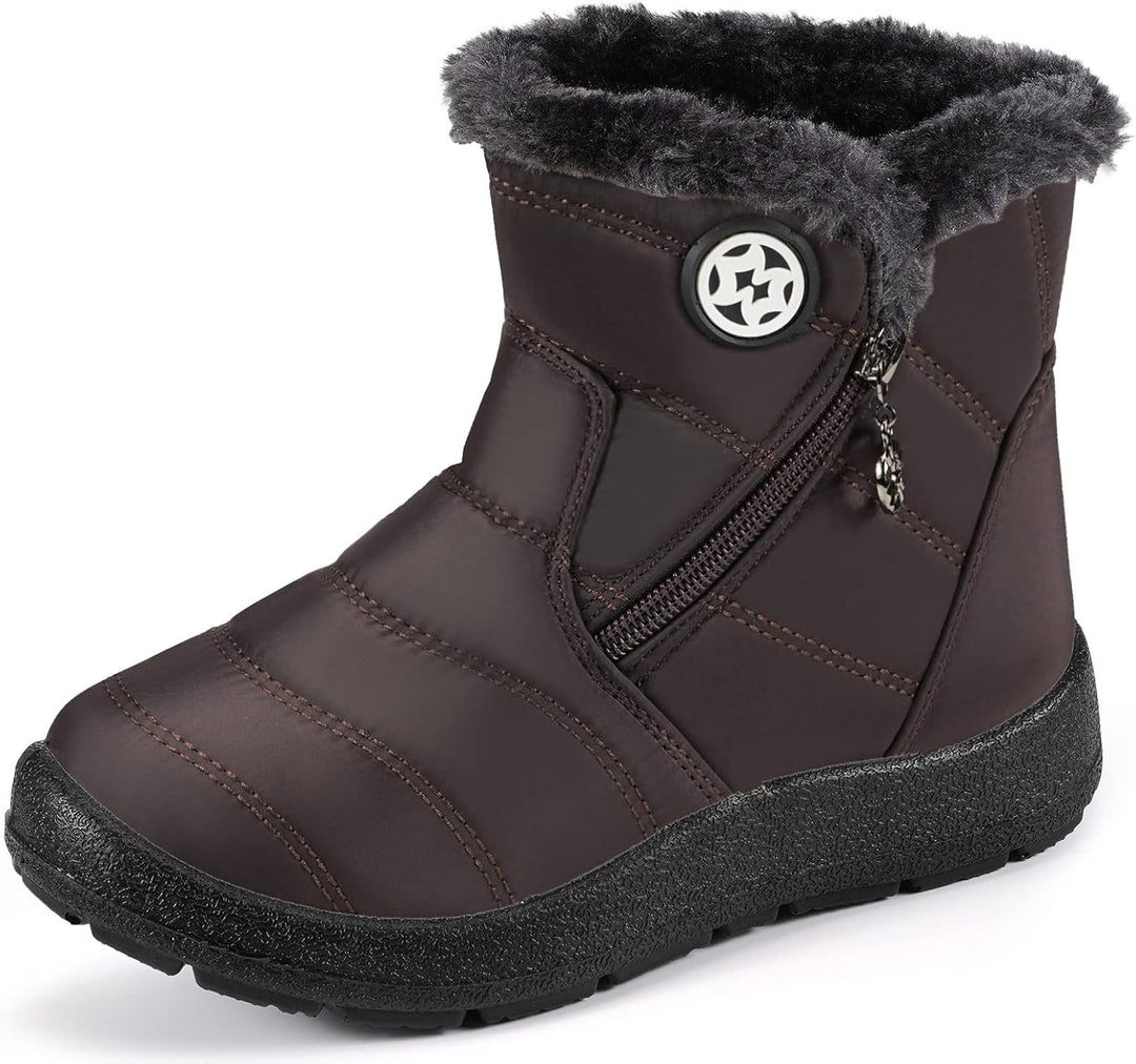 Kinder Winterschuhe Jungen Mädchen Winterstiefel Schneestiefel Wasserdicht Warm gefütterte Schlupfst
