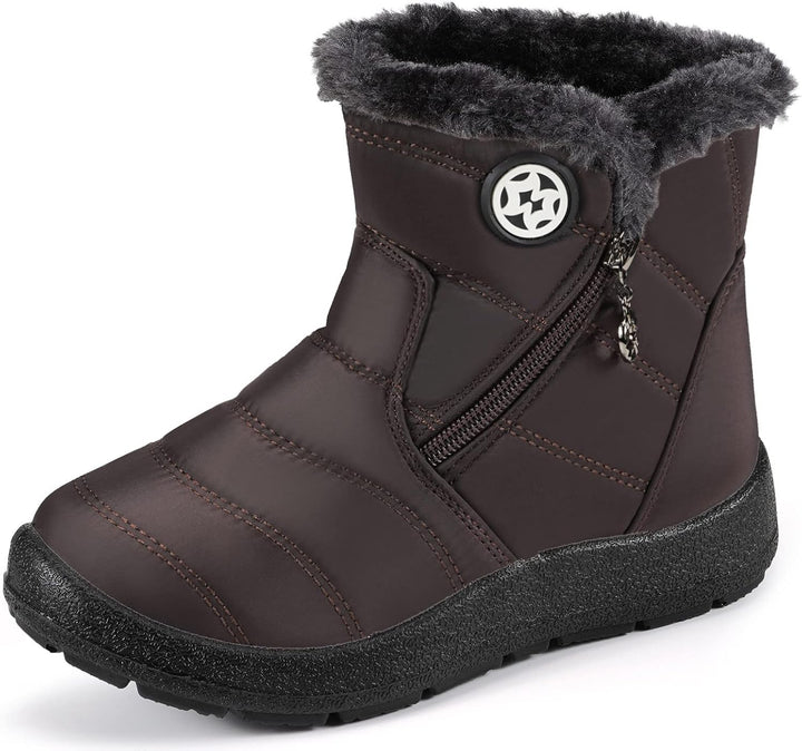Kinder Winterschuhe Jungen Mädchen Winterstiefel Schneestiefel Wasserdicht Warm gefütterte Schlupfst