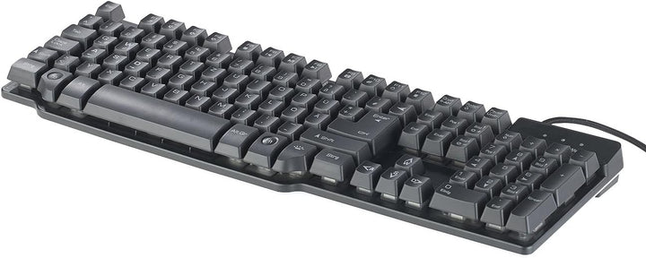 GeneralKeys LED Tastatur: Halbmechanische USB-Gaming-Tastatur, 7-farbig beleuchtet, wasserfest (Tast