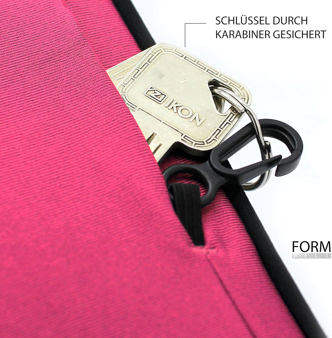 Formbelt® Plus Sport-Bauchtasche mit Reissverschluss, Laufgürtel für Handy Smartphone, elastische La