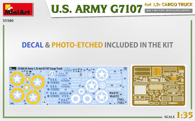 Mini Art 35380 1:35 US Transpo.-LKW G7107 4x4 1,5to (1) - originalgetreue Nachbildung, Modellbau, Pl