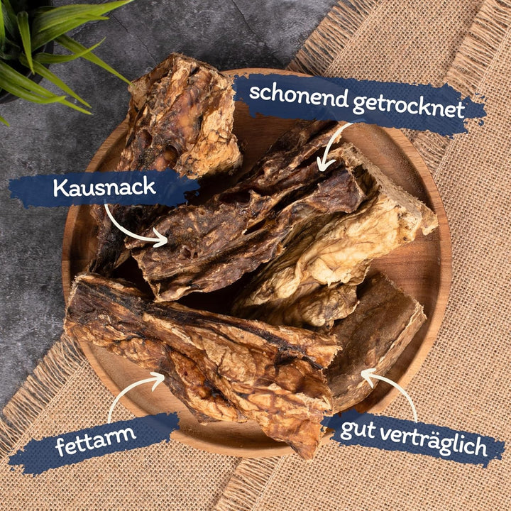Lyra Pet® 5 kg Rinderlunge 5000 g Kausnack Hundefutter fettarm getrocknet in 30 L Tonne