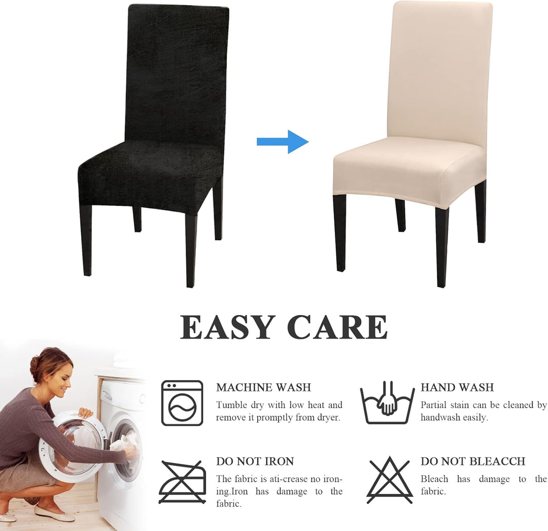 Lydevo Stuhlhussen 6er Set Stretch Moderne Stuhlhussen für Esszimmerstühle Stuhlhussen für Schwingst