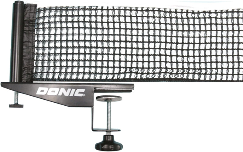 Donic-Schildkröt Tischtennisnetz Rallye, robuste Wettkampf-Netzgarnitur, verstellbares Baumwollnetz,