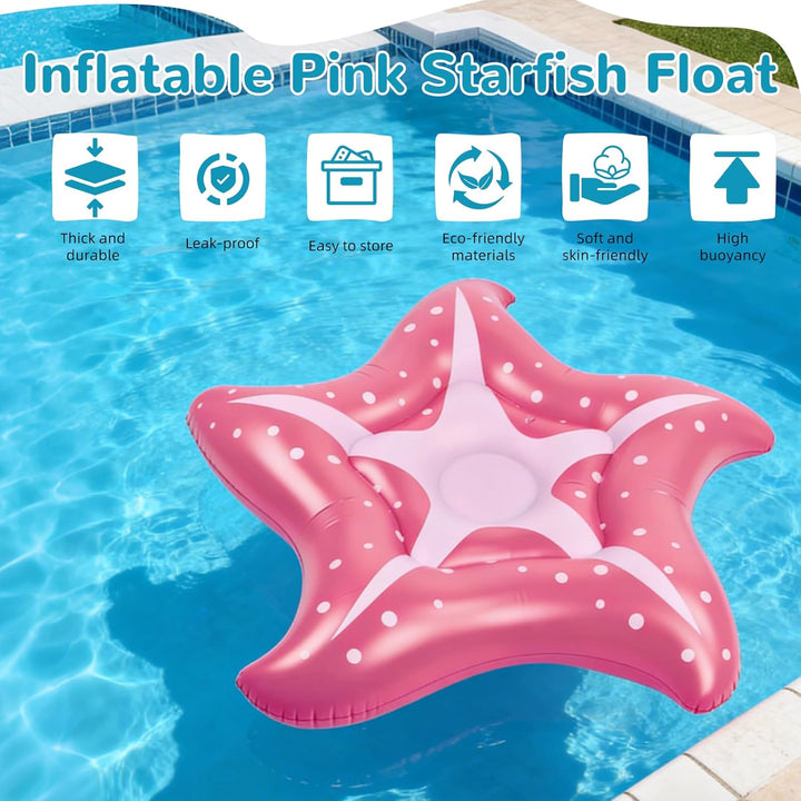 Luftmatratze Seestern 150cm, Pool Hängematte und Schwimmliege für Erwachsene, Wasser Spielzeug und S