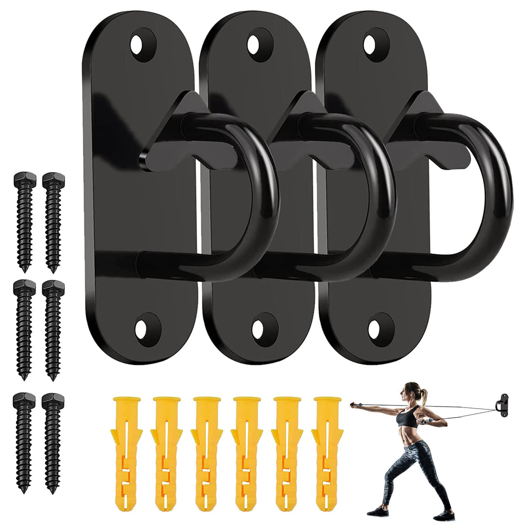 3 Stück Türanker für Gym Resistance Band, Schwere Mini Wandhaken, Montiert Anker für Suspension Trai