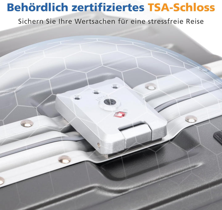 ALPHA CAMP Koffer Grösse XL Reisekoffer Leicht Hartschalenkoffer Polycarbonat 98L Luggage Suitcase m