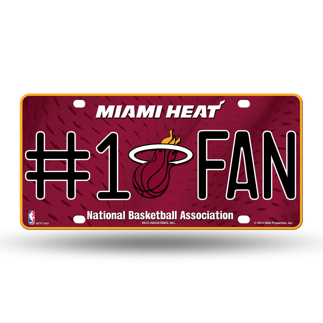 NBA #1 Fan Metall Kennzeichenanhänger Miami Heat, Miami Heat