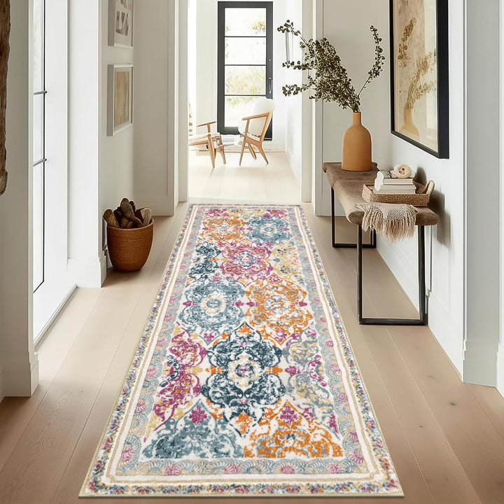 Läufer Flur 50 x 150cm Flauschig Weich Langer Teppich Läufer Waschbar Kurzflor Küchenläufer rutschfe
