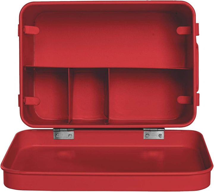 Harbour Housewares Vintage Metal Erste Aid Box - 23cm Rot, Rot