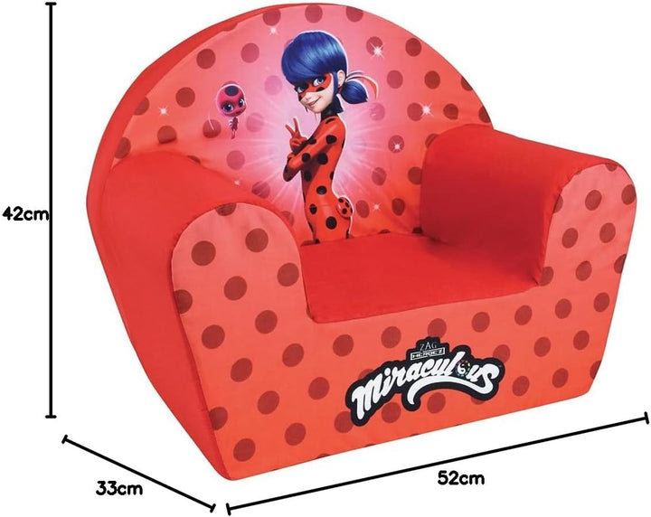 Fun House 713625 Miraculous Ladybug Clubsessel Herkunft Frankreich Kindergarantie L 52 x T 33 x H 42