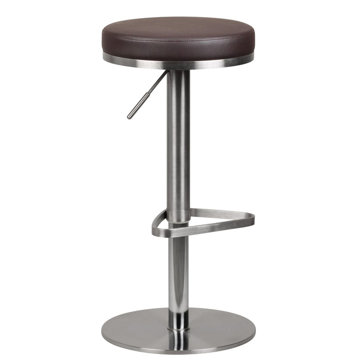 FineBuy Barhocker Edelstahl höhenverstellbare Sitzhöhe 57-82 cm, Barstuhl Modern 360° Drehbar, Trese