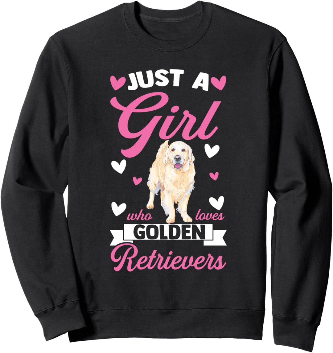 Mädchen, das Golden Retrievers Golden Retrievers liebt Sweatshirt
