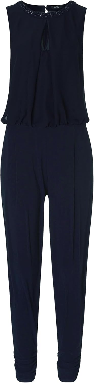 Vera Mont Damen Jumpsuit mit Cut-Outs 34 Blau (Night Sky 8541), 34 Blau (Night Sky 8541)