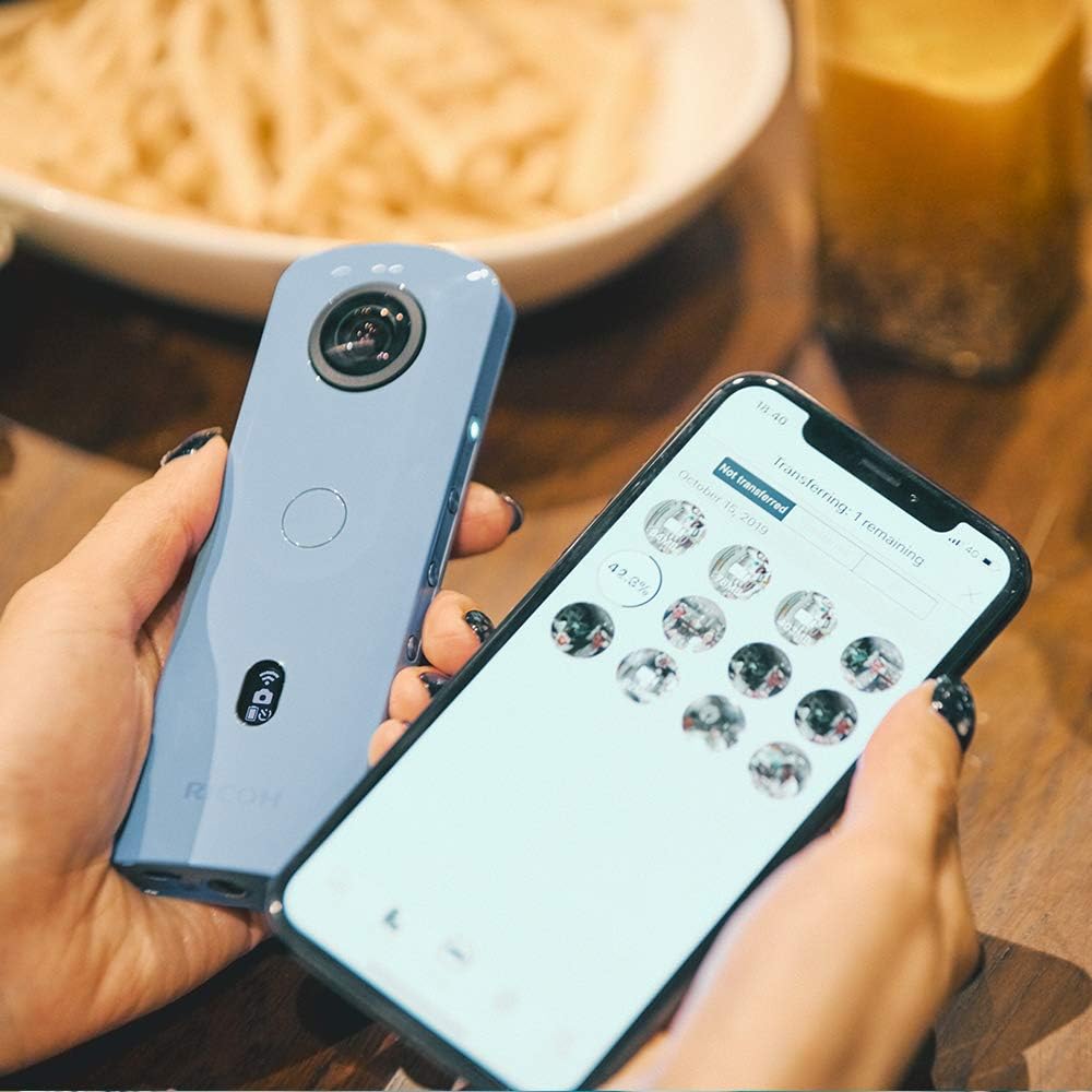 Ricoh Imaging RICOH Theta SC2 BLAU, 360°-Kamera mit Bildstabilisierung, hohe Bildqualität, High-Spee