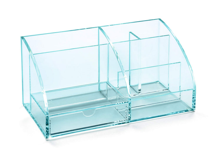 OSCO ADO1-GL Glass Look Acrylic Desk Organiser Glass Look Single, Glass Look Single