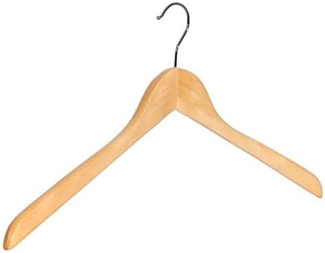 Gerso Standard Holzkleiderbügel platzsparend Kleiderbügel dünn Natur - 50 Stück 50er Pack, 50er Pack