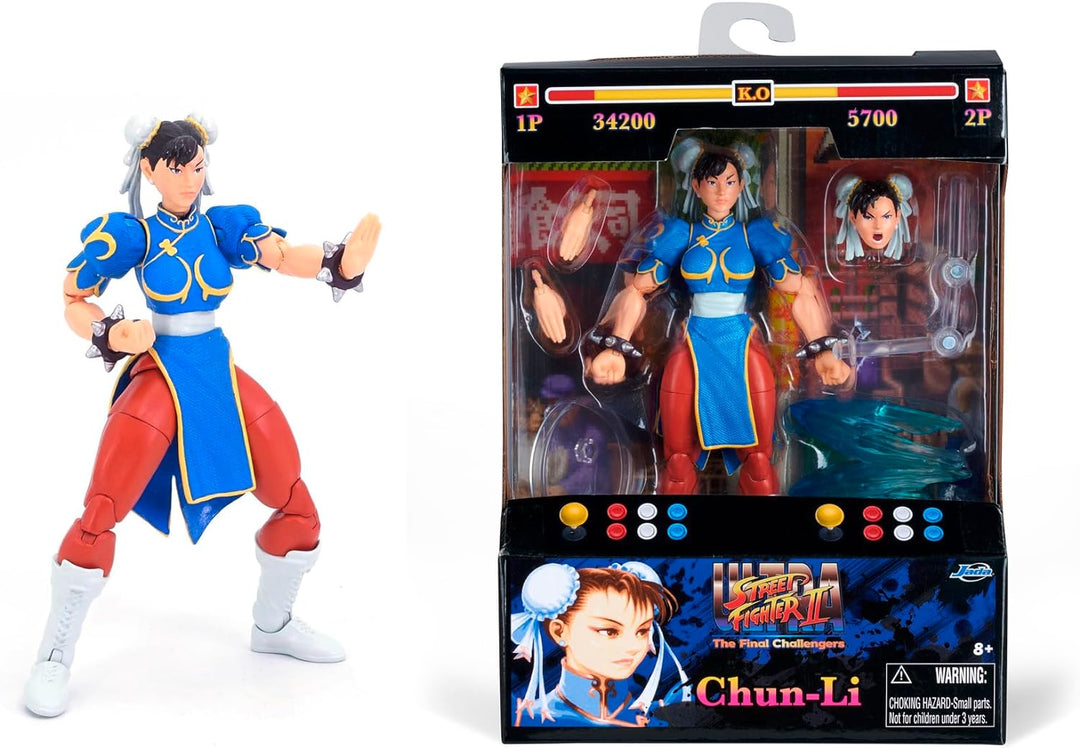 Jada Toys Street Fighter Figur Chun-LI (15 cm) - bewegliche Sammel- und Actionfigur aus Street Fight