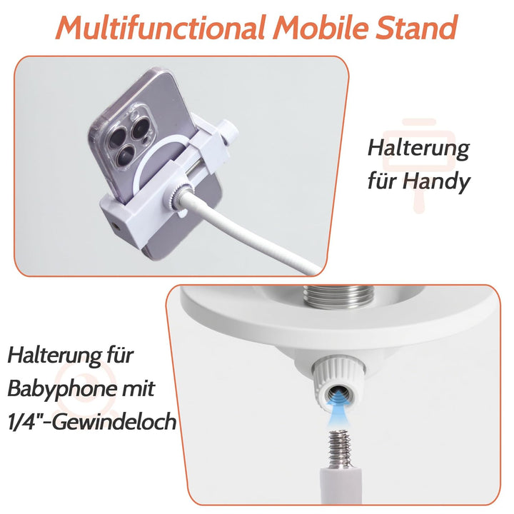 Mobile Halterung für Babybett Wickeltisch, 68cm Flexibel Klammerhalter Kinderzimmer-Dekoration, Univ