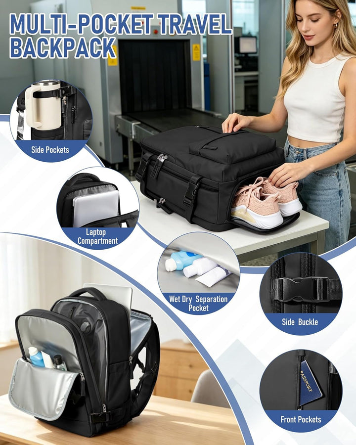 SZLX Vakuum Rucksack mit pumpe Ryanair Handgepäck 40x30x20 Damen Wizzair Handgepäck 40x30x20 Vakuum