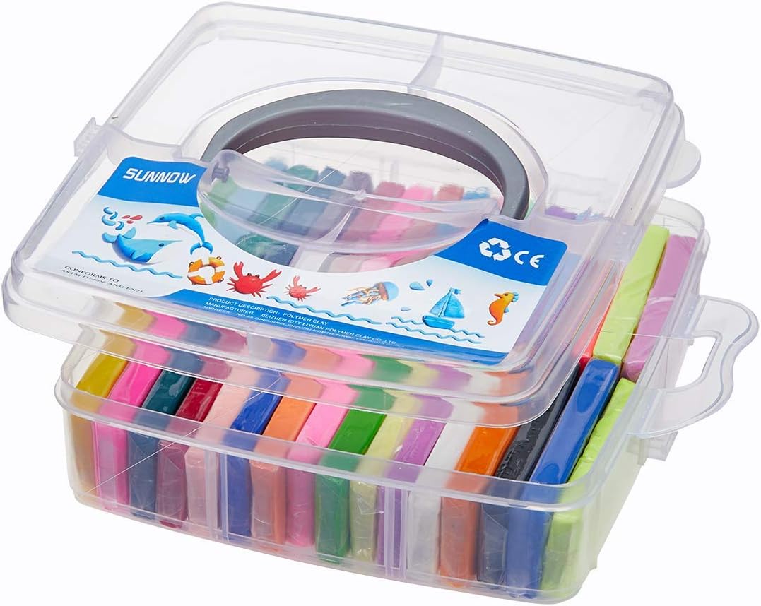 Polymer Clay Set - 36 Farben 900g/1.98LB Polymer Clay Ofen Backen Lehm Figur DIY Basteln & Modellier